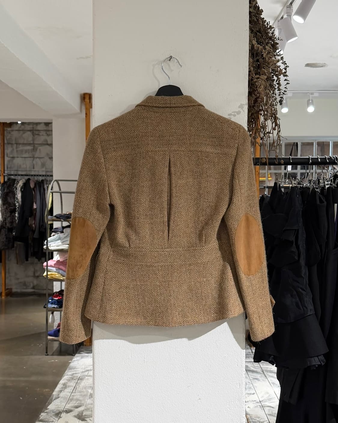 랄프로렌 베이지 램스울 앨보우 스웨이드 패치 자켓 상품이미지6