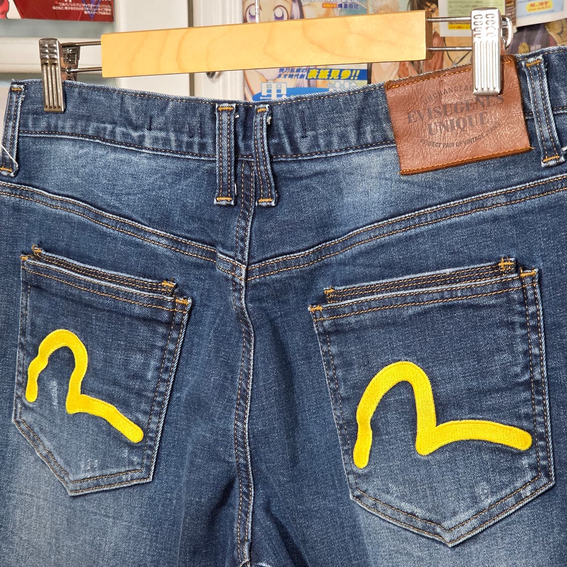 에비수 절개라인 중청 데님 팬츠 상품이미지3