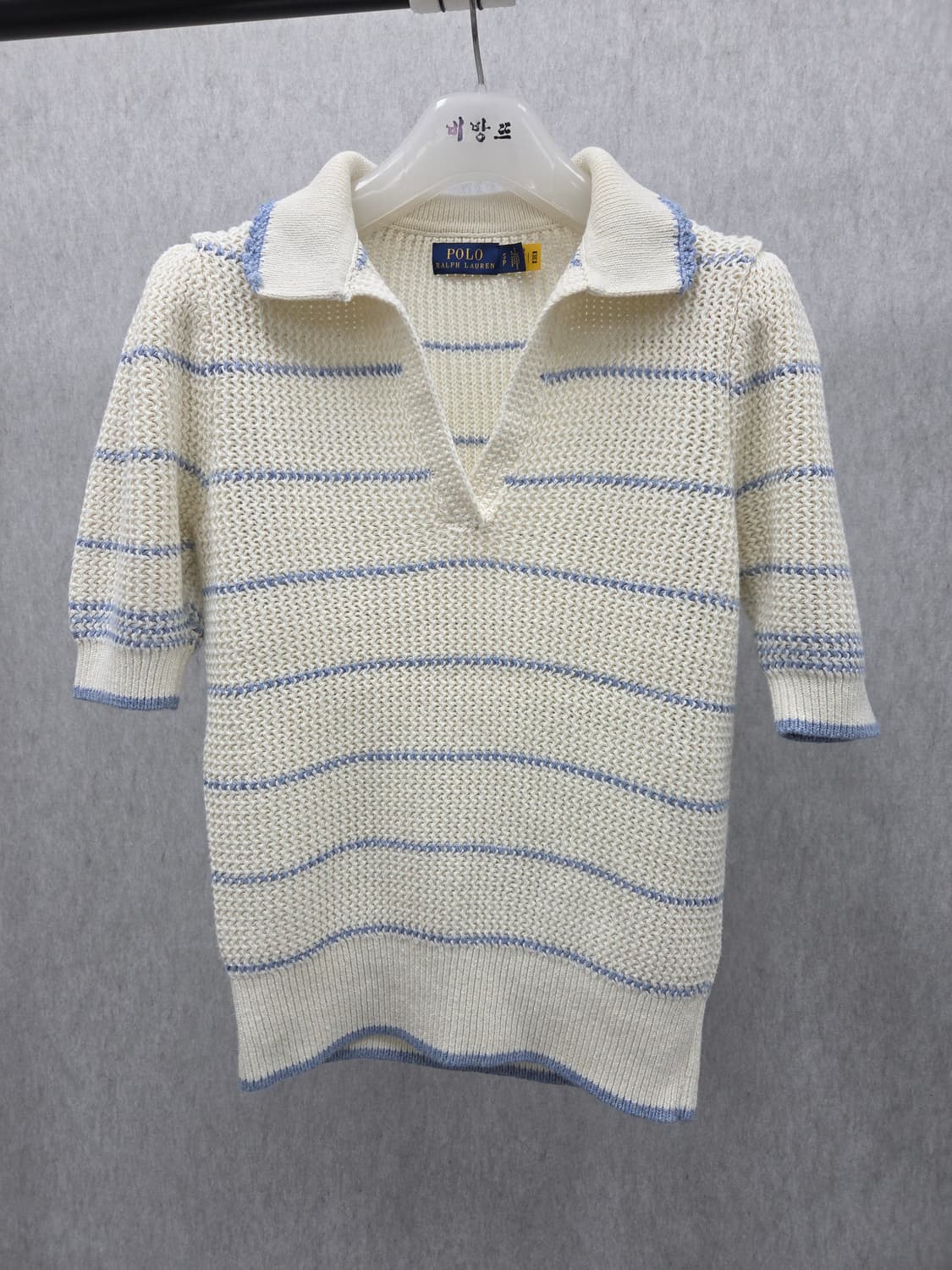 여성 S 폴로 카라 니트 반팔 상품이미지1