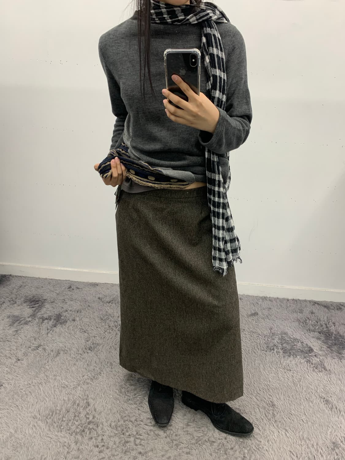 아네스베 셔링 롱스커트 상품이미지1