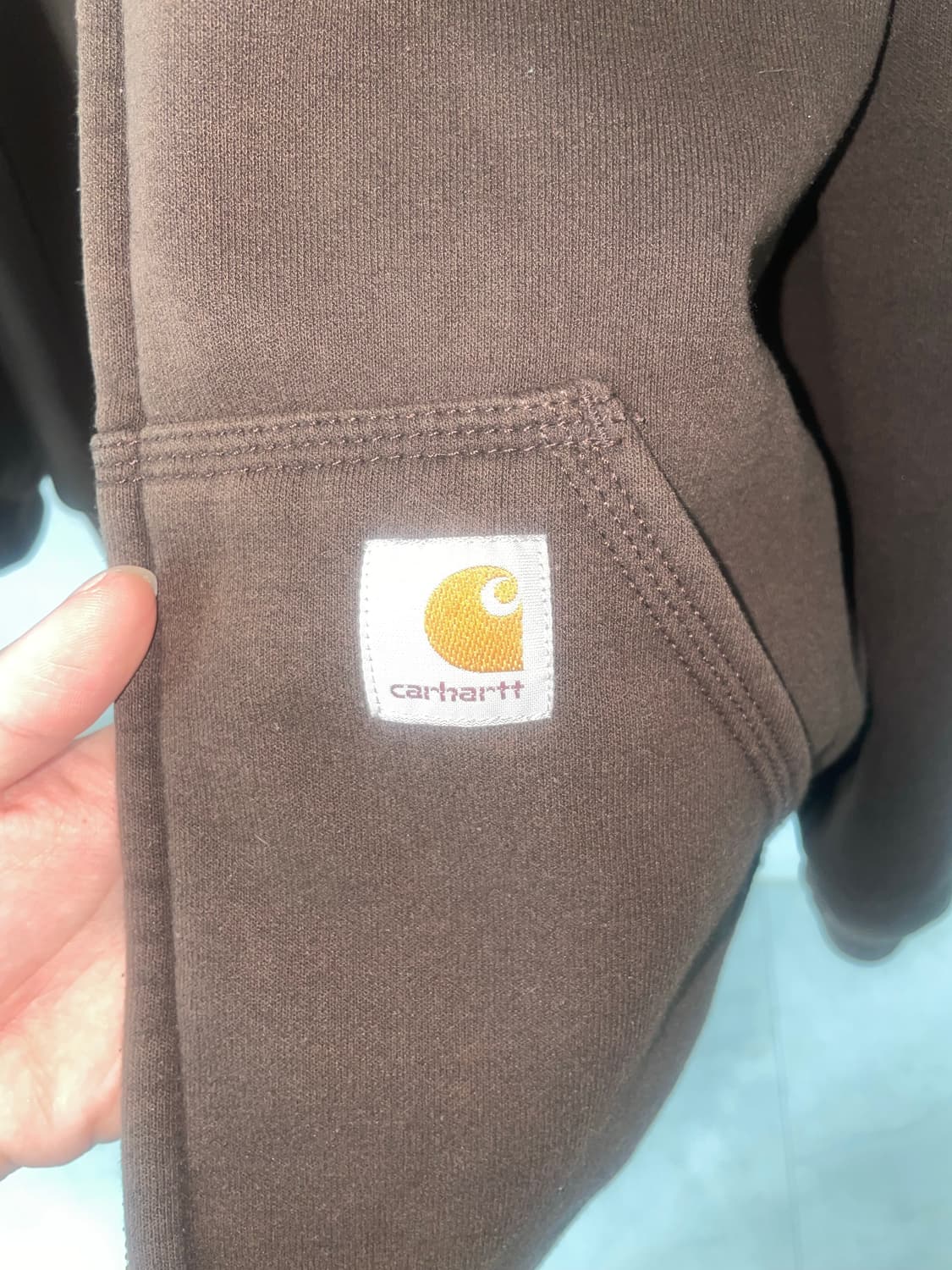 칼하트 레인디펜더 다크브라운 후드집업 상품이미지3