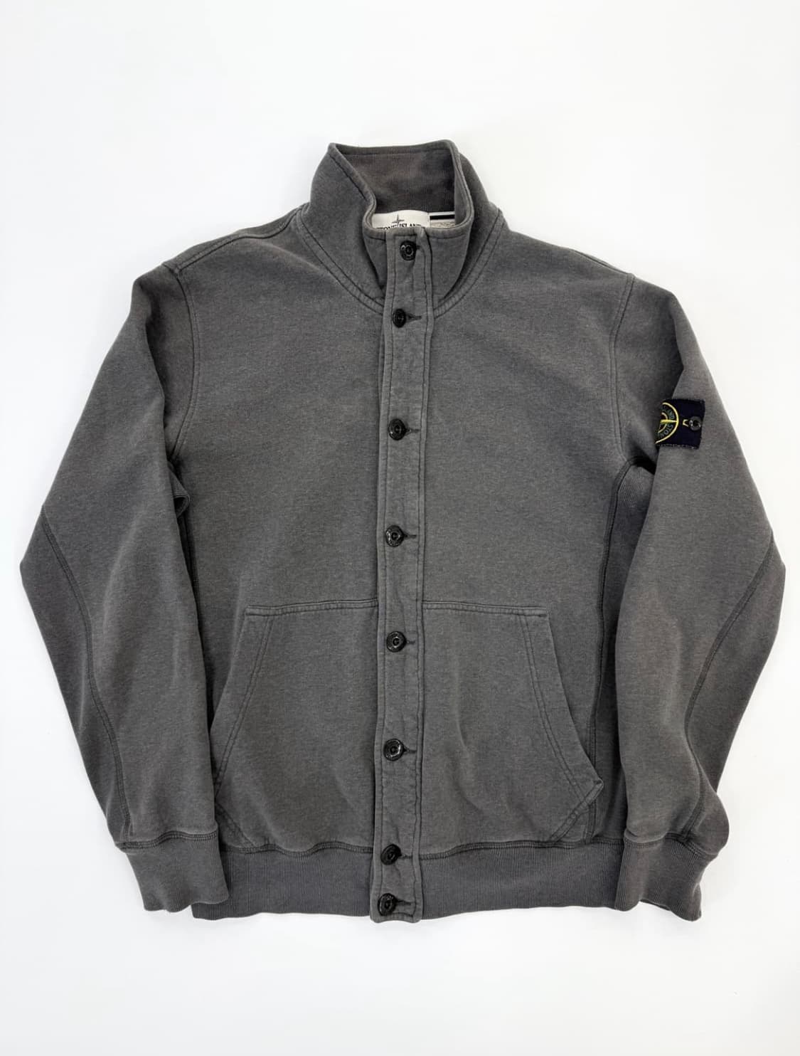 스톤아일랜드 가먼트다잉 버튼업 하이넥 스웻 자켓 상품이미지1