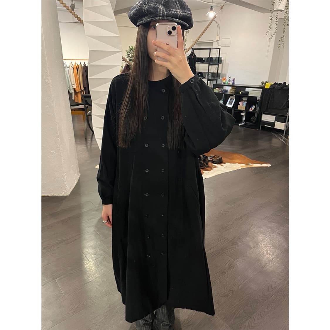 랑데뷰 오 글로브 버튼 디테일 울 코트 상품이미지4