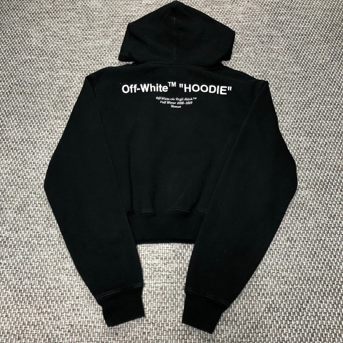 XS 오프화이트 크롭 후드 18FW 버질 아블로 상품이미지3