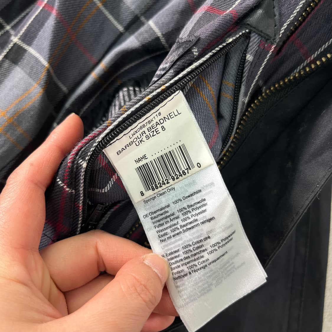 W 95 바버인터네셔널 비데일 왁스드 자켓   상품이미지9