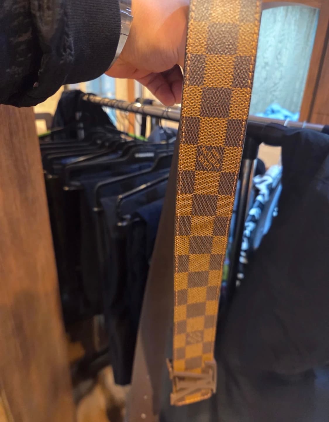 루이비통 다미에 에벤 LV 버클 브라운 벨트 90/36 상품이미지6