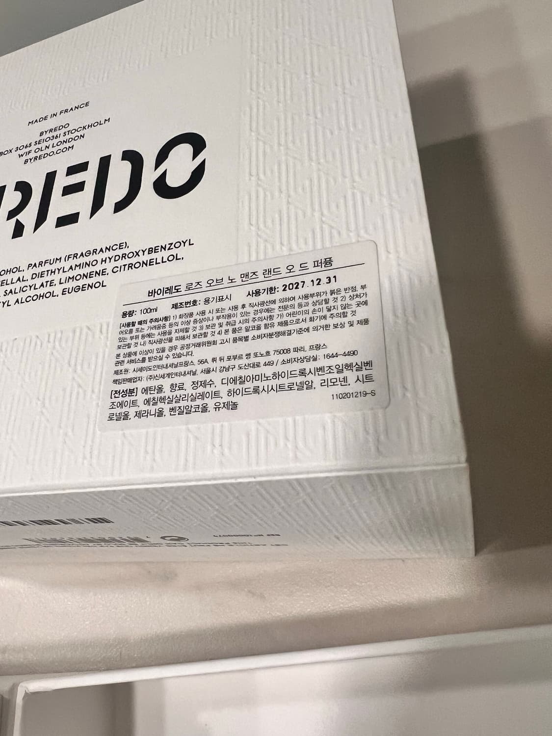 국문 바이레도 로즈 오브 맨즈랜드 100ml 상품이미지2