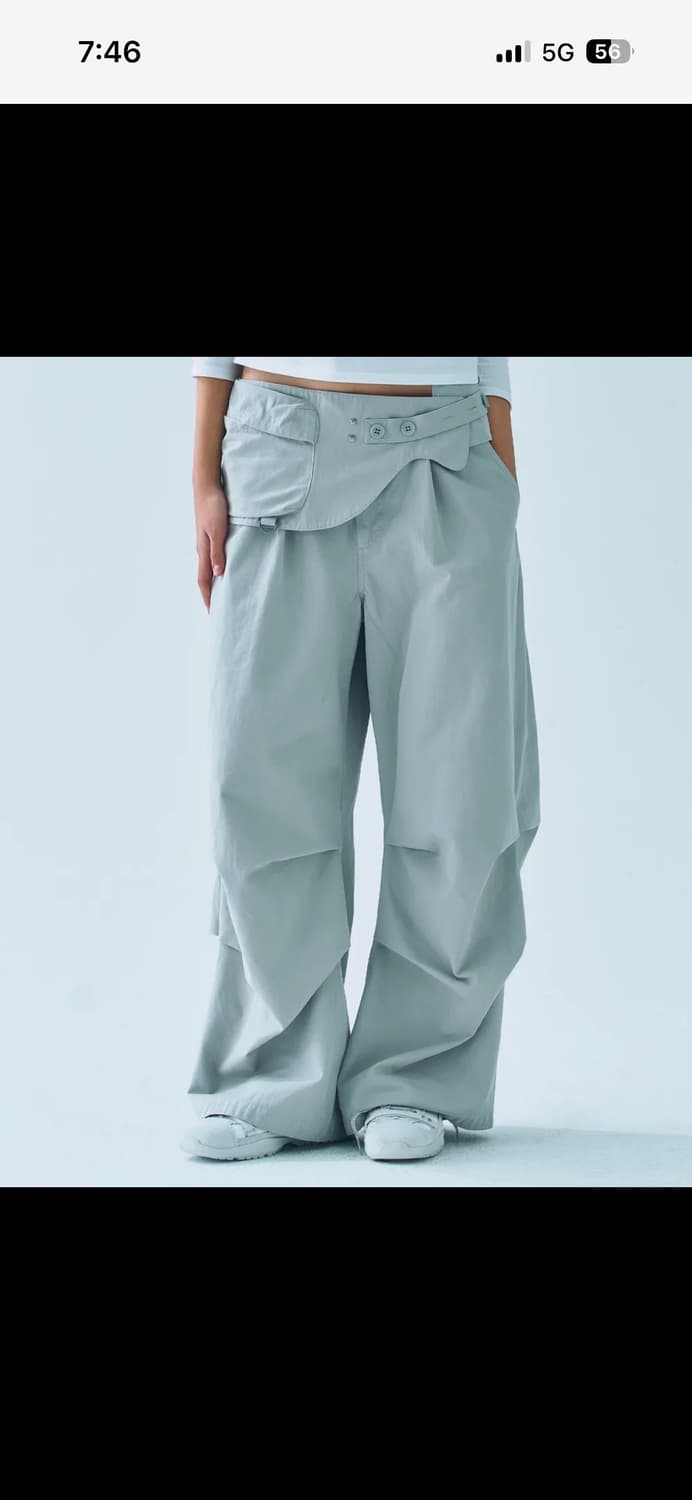 뚜오미오 벨트 백 와이드 팬츠 상품이미지1