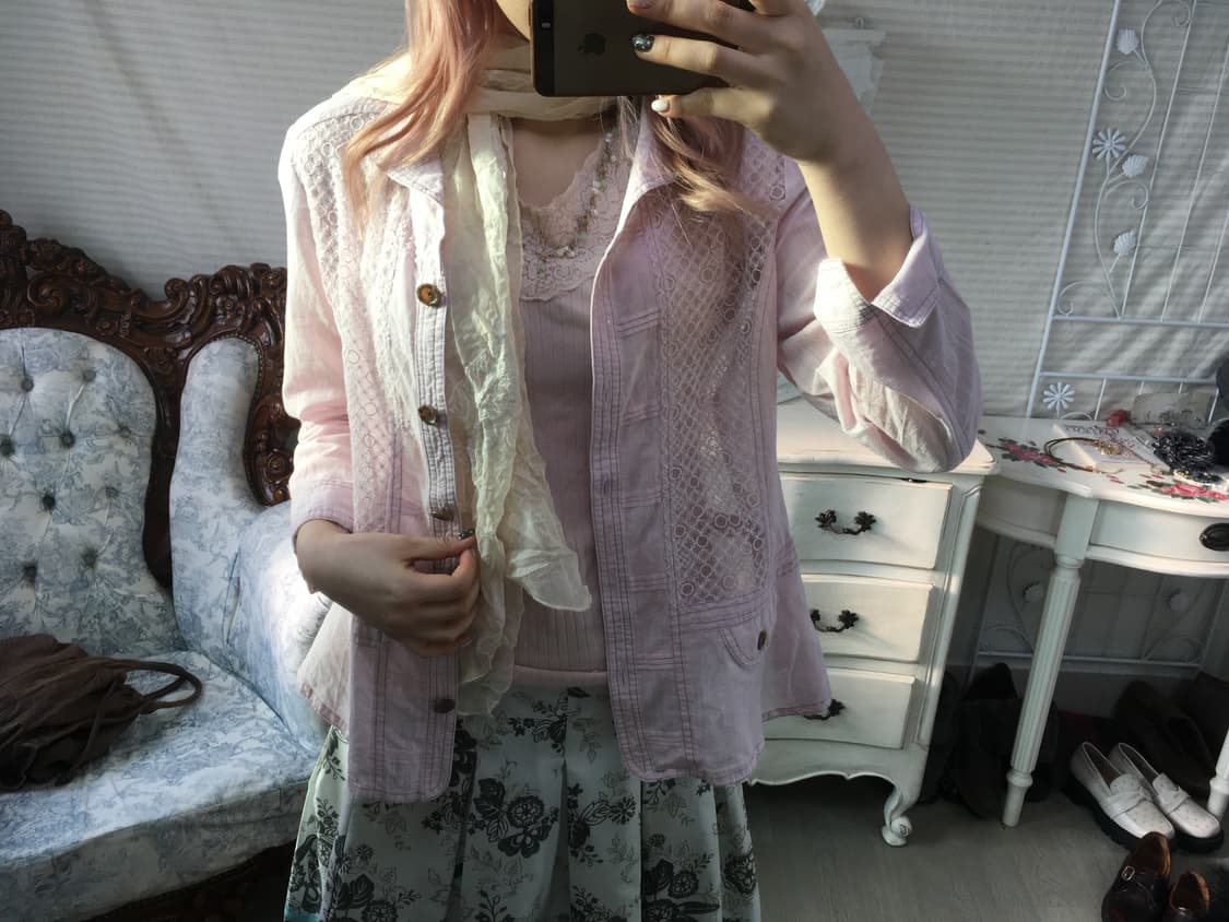 jpn vintage lavender pink oriental jacke 상품이미지8