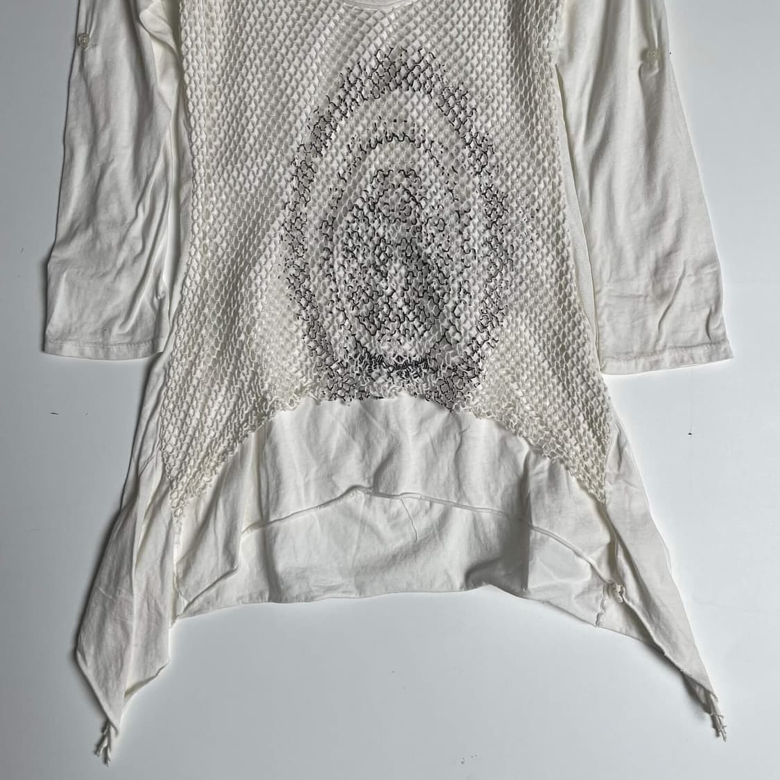 메쉬 레이어드 언밸런스 롱슬리브 (italy)   상품이미지3