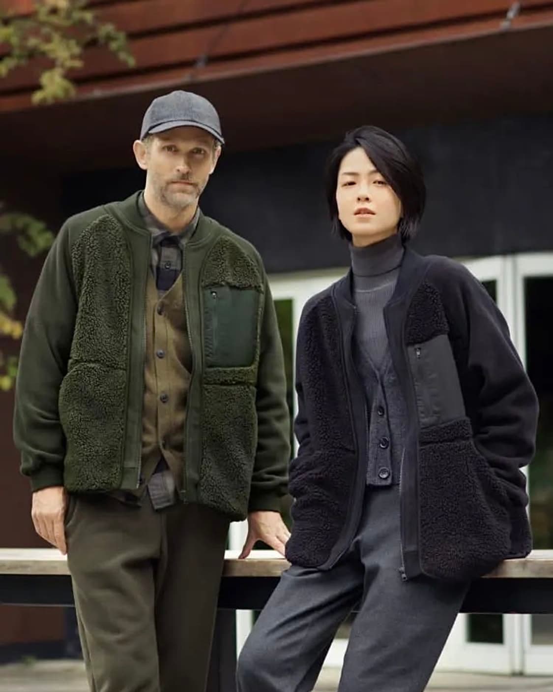 유니클로 화이트 마운티니어링 후리스 플리스 카키 밀리터리 2XL XXL 상품이미지3