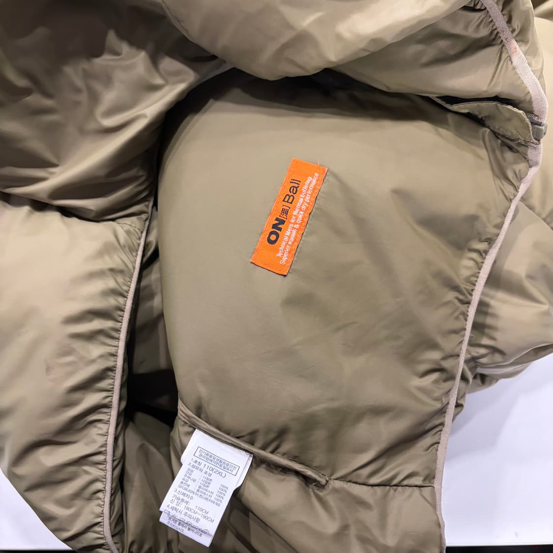 [2XL] 노스페이스 버몬트 온볼 다운 패딩 카키 B367 상품이미지7