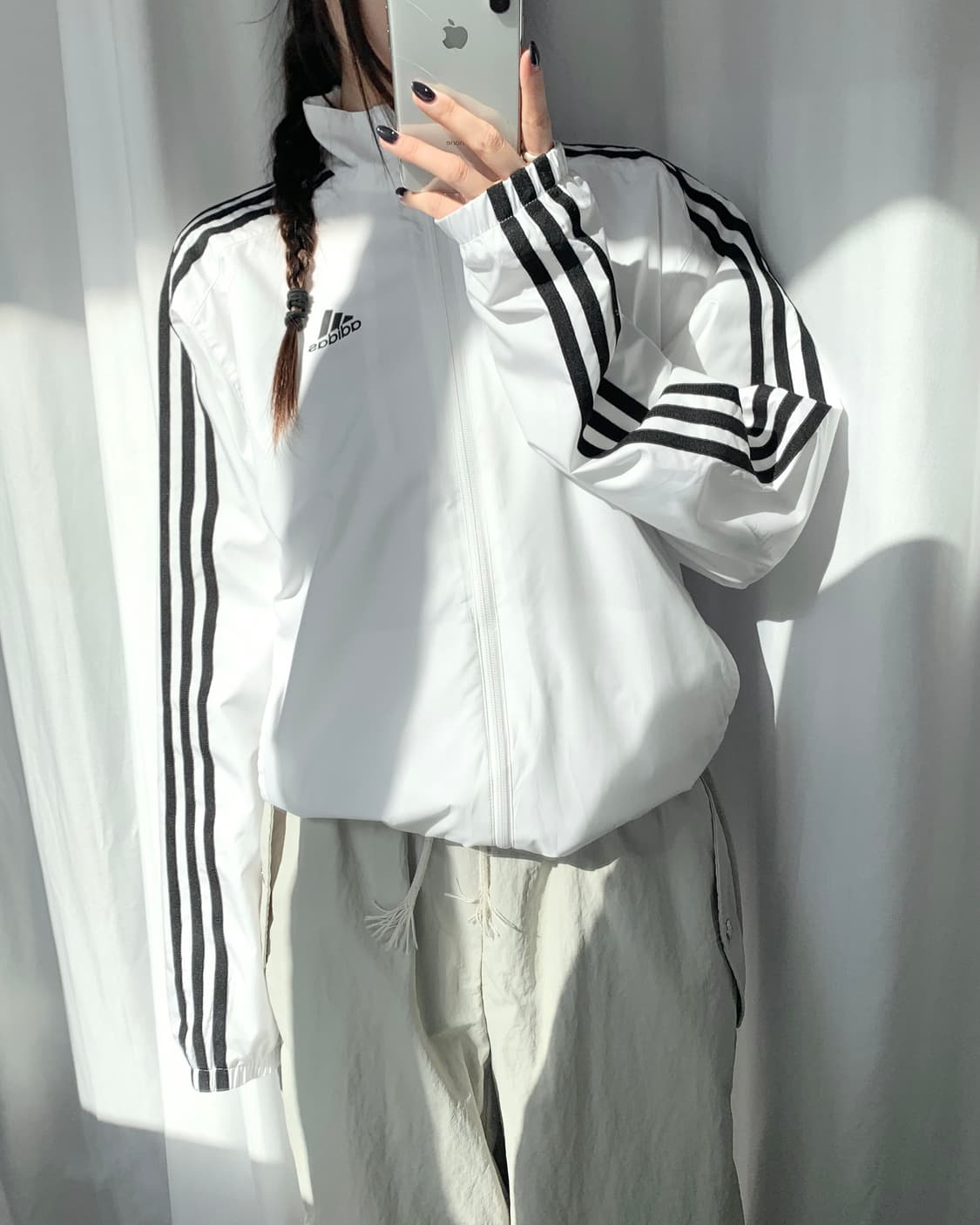 Adidas 아디다스 화이트 바람막이 자켓 상품이미지2