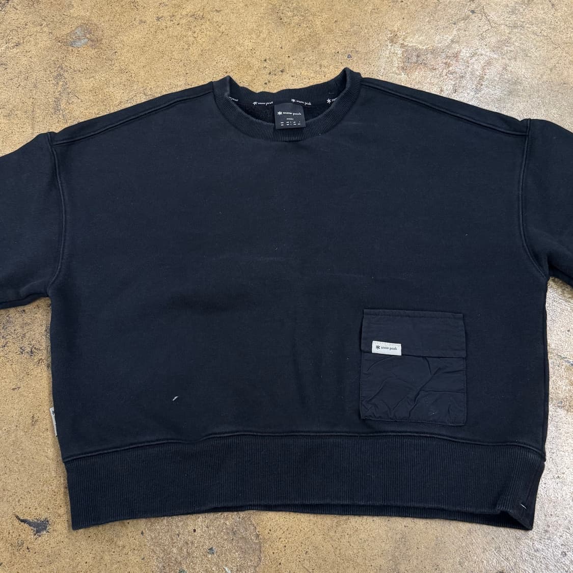 [정품/85] 스노우피크 블랙 맨투맨 티셔츠 b17 상품이미지3