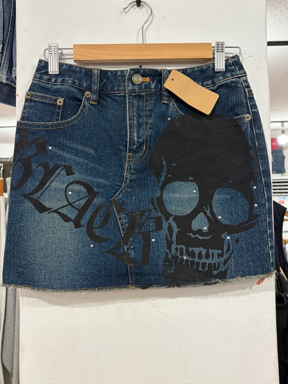 해골 데님치마 상품이미지2