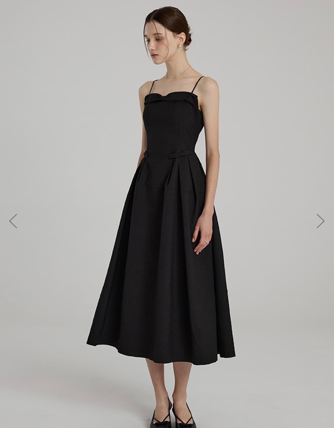 플로움 햅번 리본 뷔스티에 드레스 원피스 S 하객 웨딩 상품이미지3