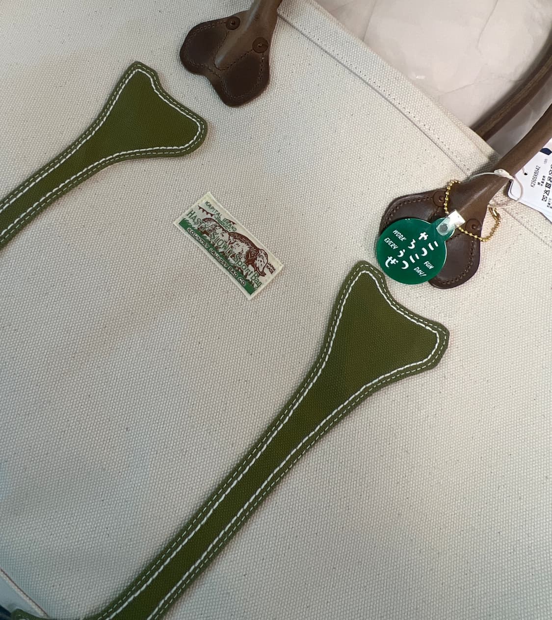 [M] 캐피탈 본 토트백 카키 상품이미지5