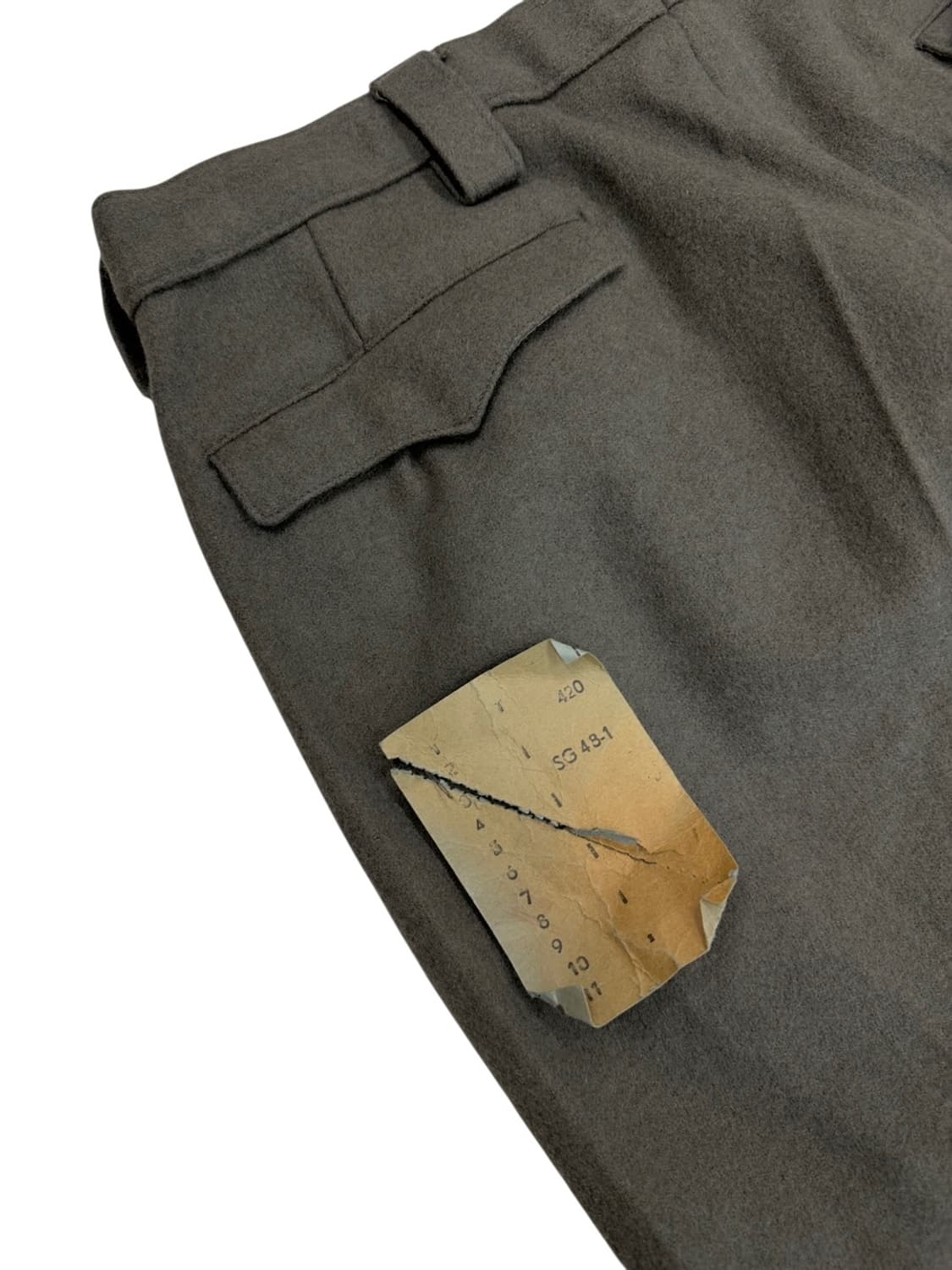 80s 동독 NVA 울 퍼티그팬츠 카키그레이 새상품 (36)  상품이미지7