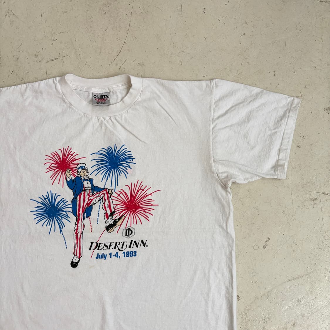 90s USA Desert Inn 빈티지 싱글스티치 반팔티 XL 상품이미지2