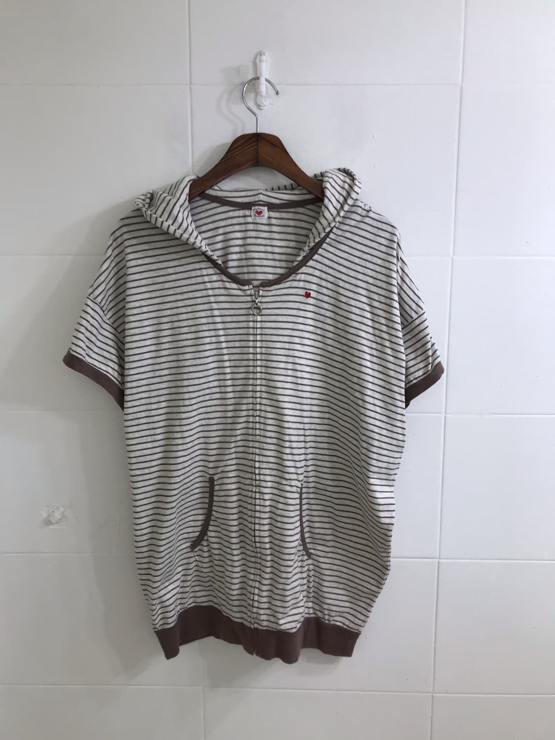 베이지 패턴 하구미 너드 모리걸 야상 코디세트 상품이미지5