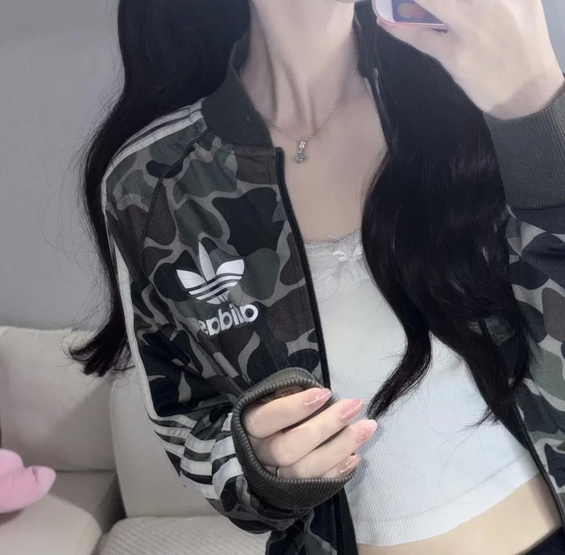 🐰아디다스 카모 데일리 져지 트랙탑 희귀🤍 상품이미지1