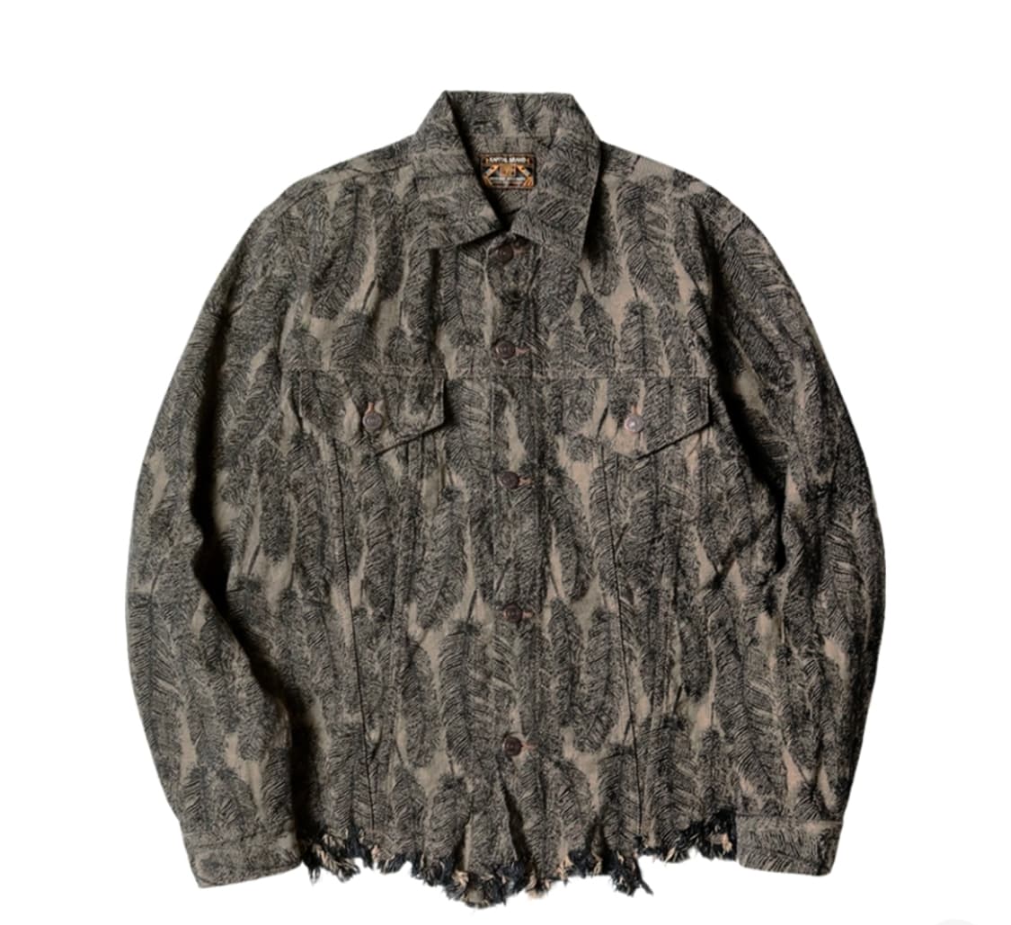 캐피탈 12온즈 맥파이 데님 3세대 페더 자켓 블랙 베이지 4사이즈 상품이미지1