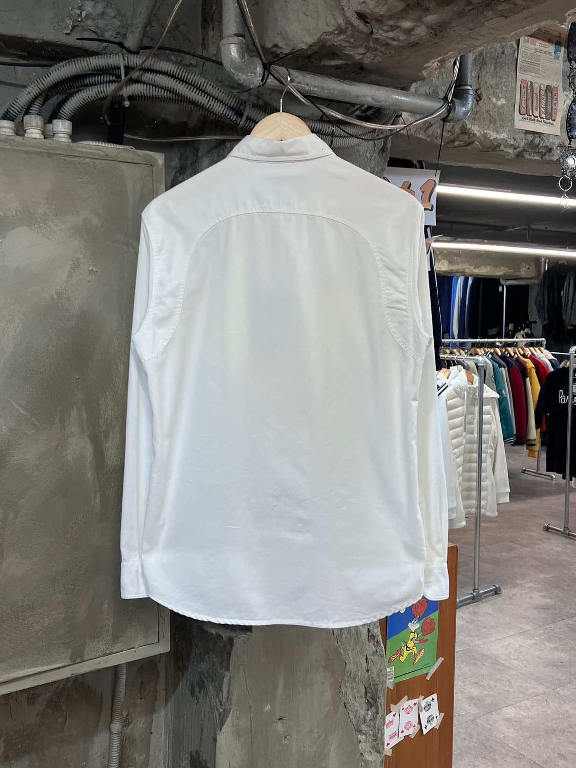 프리즘웍스 베이직 포켓 셔츠 화이트 L #csz3619 상품이미지2