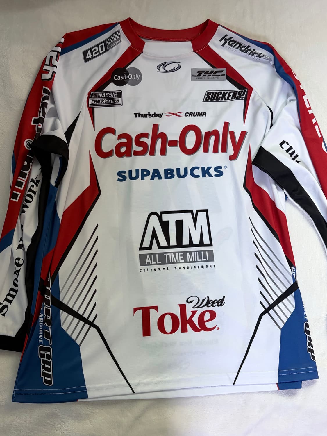 THURSDAY420 x CRUMP 패러디 레이싱 져지 [화이트] 상품이미지1