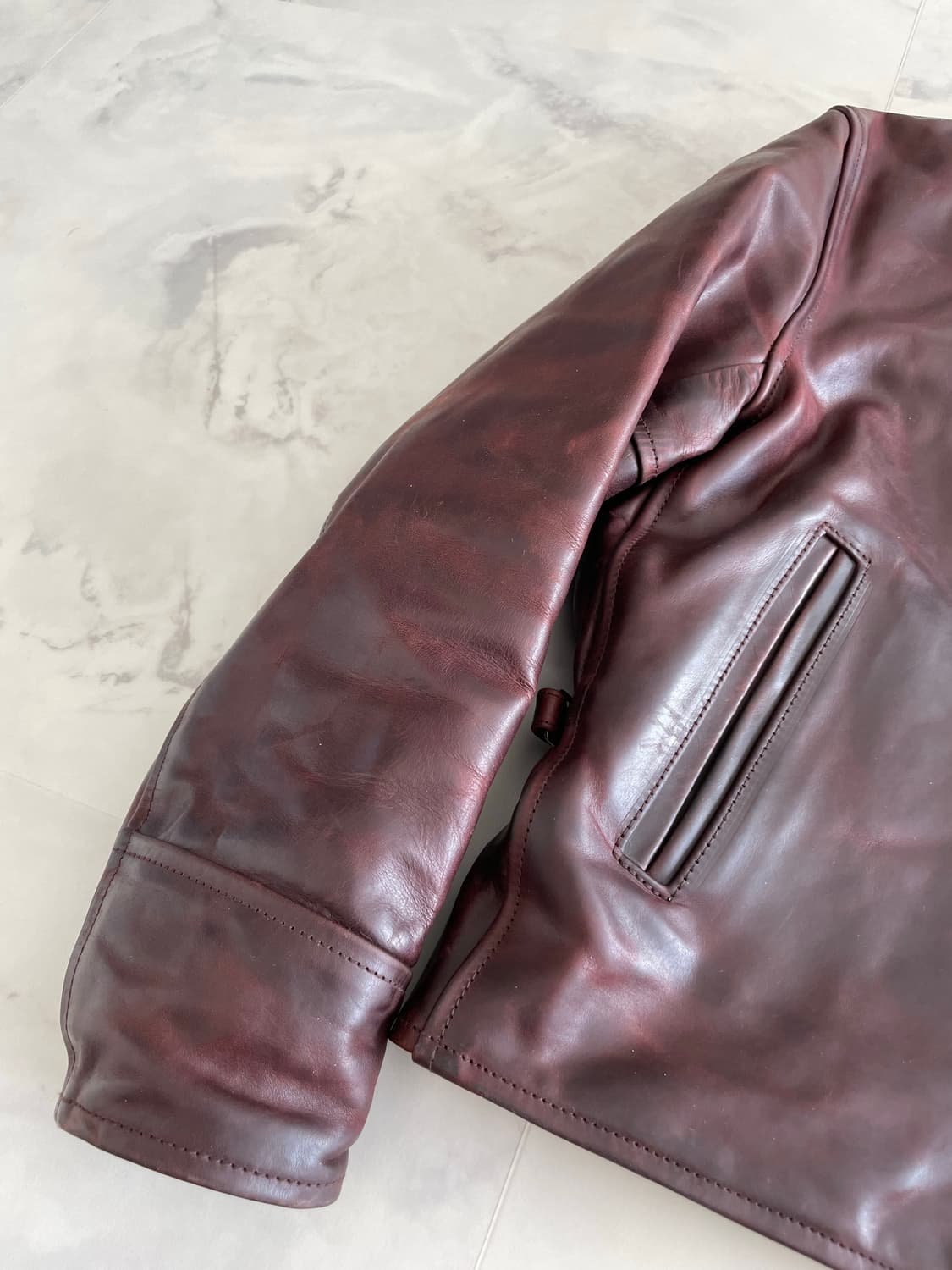 [38] 에어로레더 하프벨트 크롬악셀 호스하이드 말가죽 코도반 상품이미지7