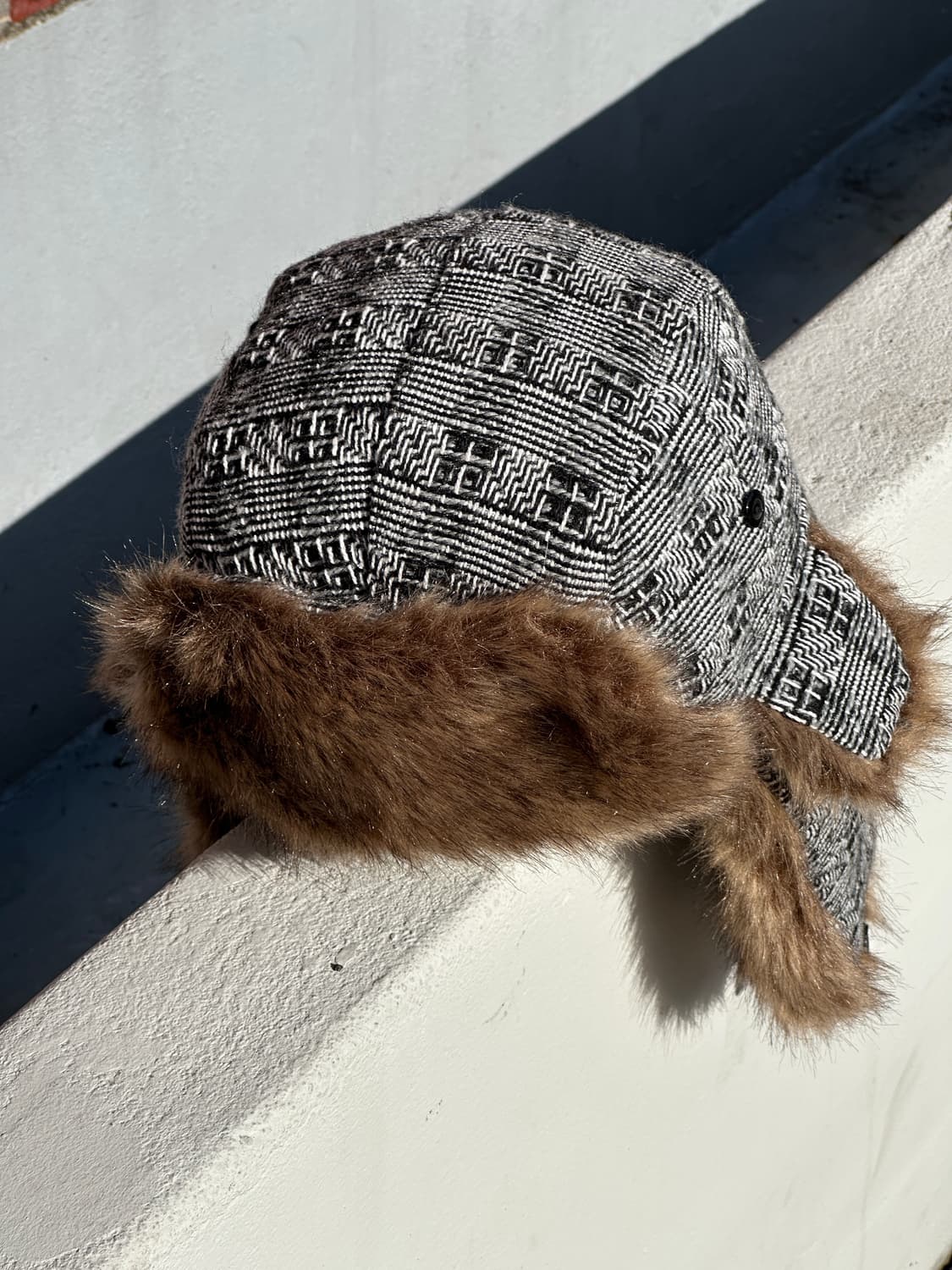 [M-L] 빈티지 패턴 트래퍼햇 모자 상품이미지1