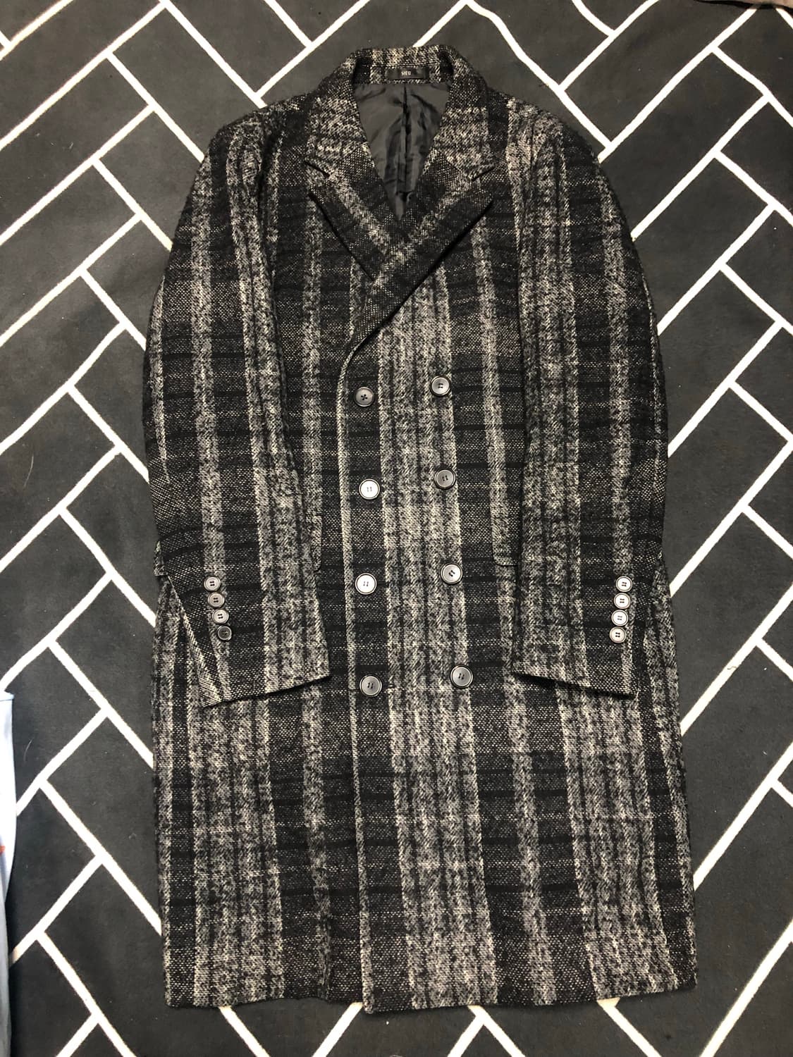 BLACK시크 더블버튼 체크코트/몽클레어 스톤 발망 프라다 구찌 톰포드  상품이미지1