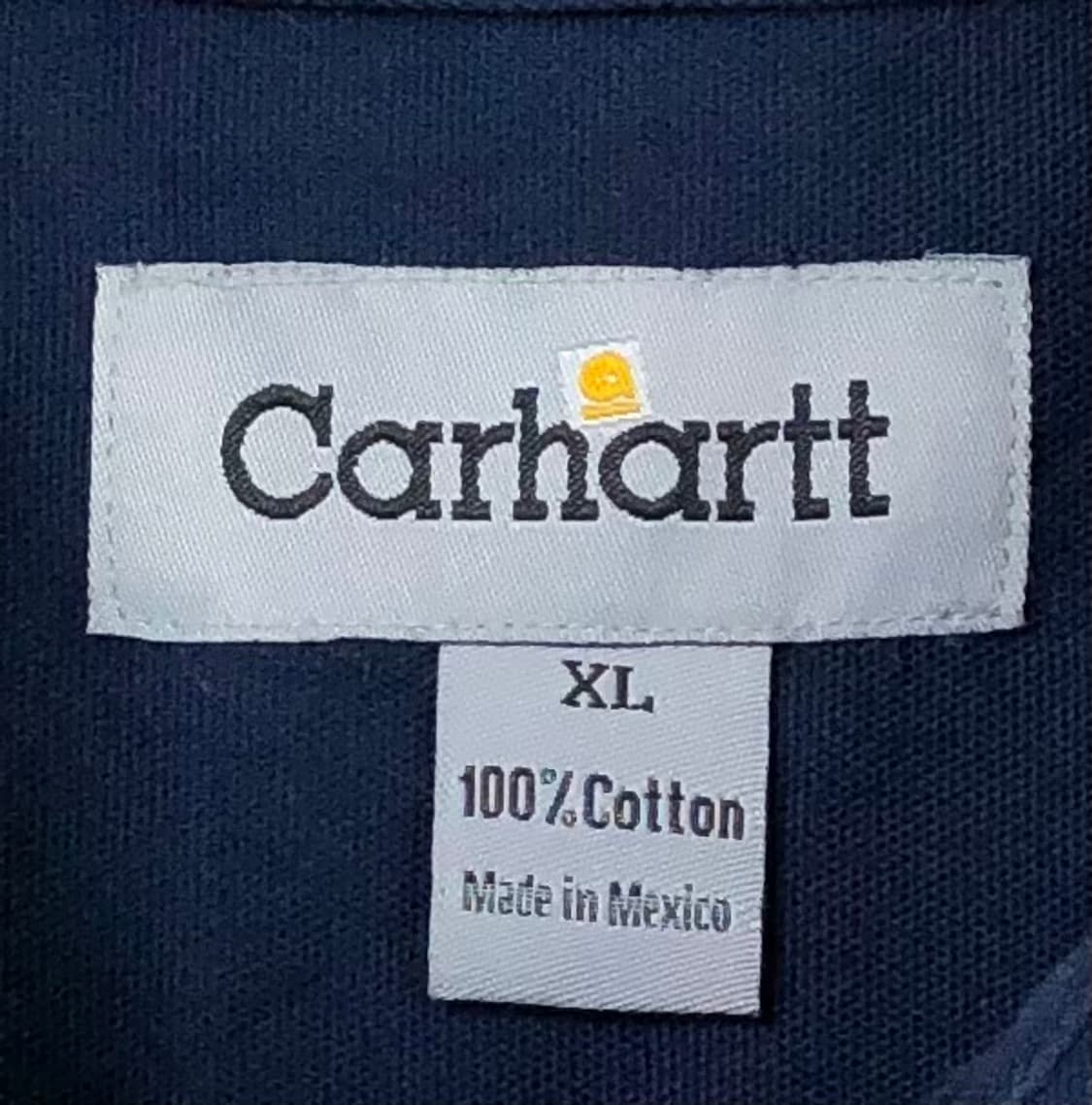 XL 칼하트 네이비 워크 셔츠 상품이미지3