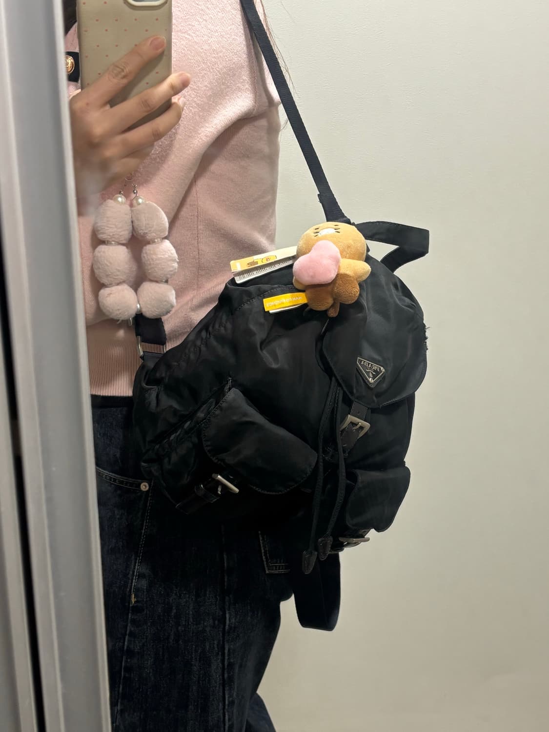 정품 프라다 블랙 나일론 백팩 스몰 빈티지 상품이미지1