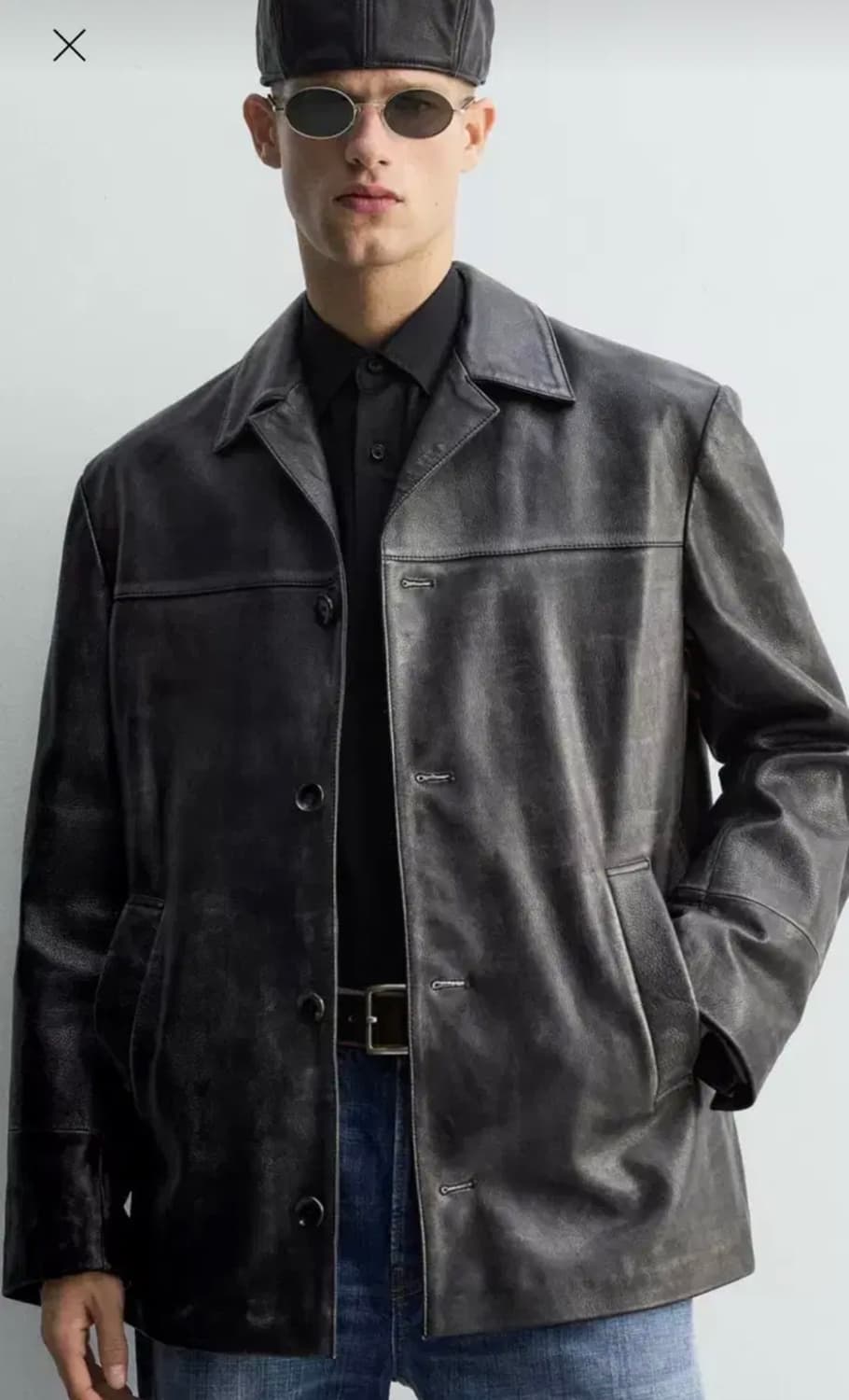 자라 빈티지 레더 카코트 상품이미지1