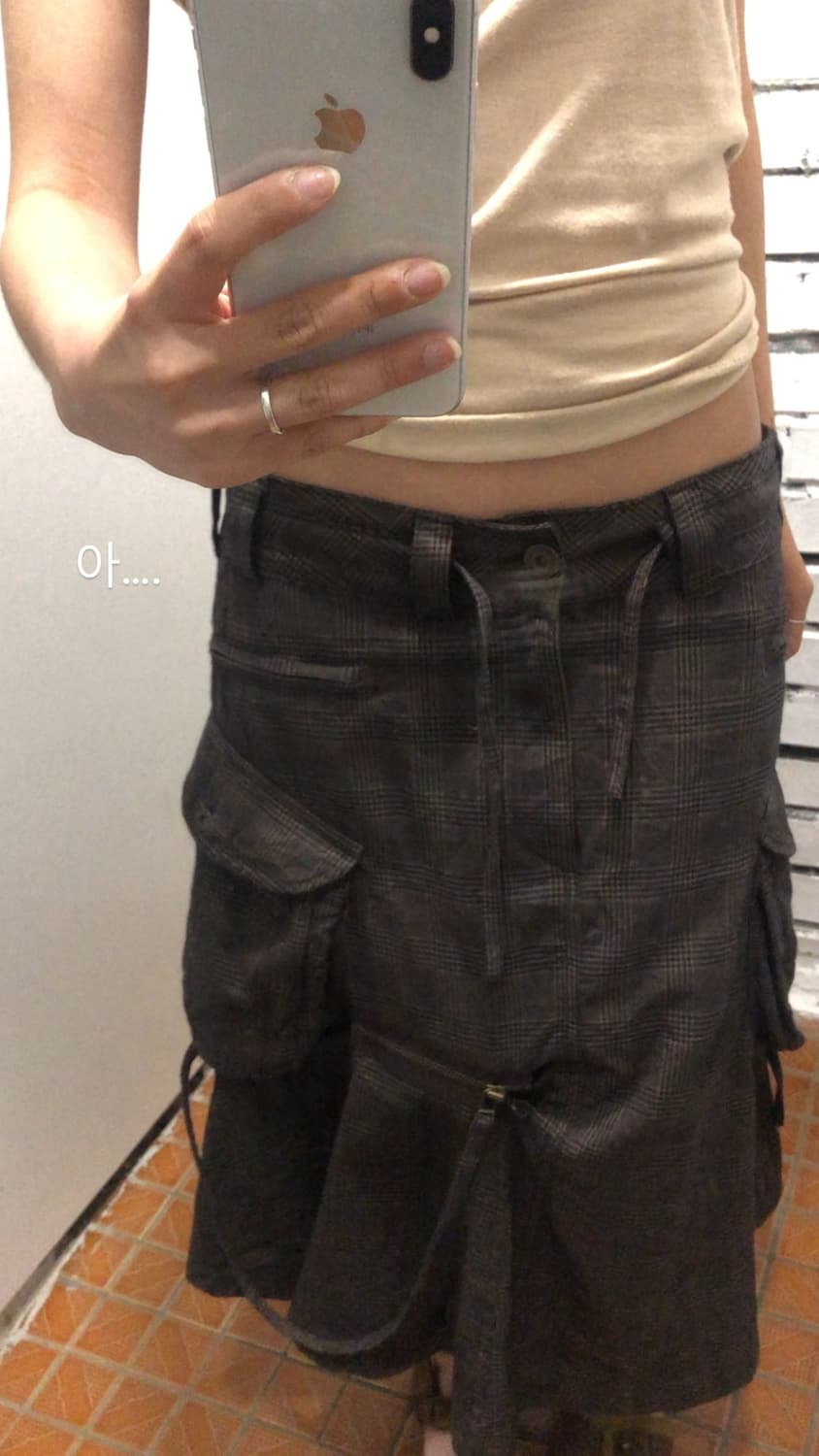 Desigual 데시구알 브라운 체크 스커트 상품이미지3