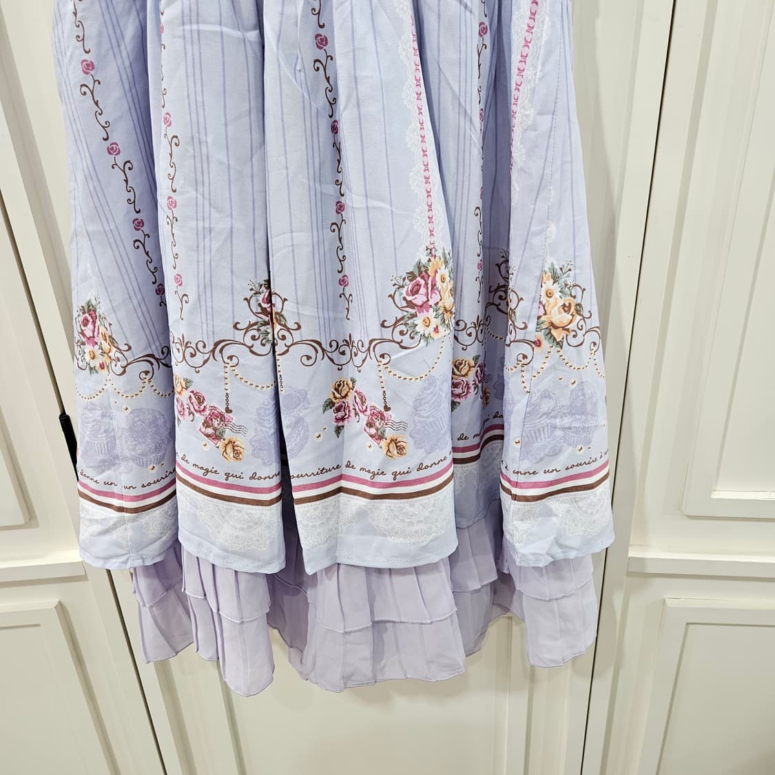 엑시즈팜 플라워 보더 코르셋 레이스업 원피스 상품이미지7