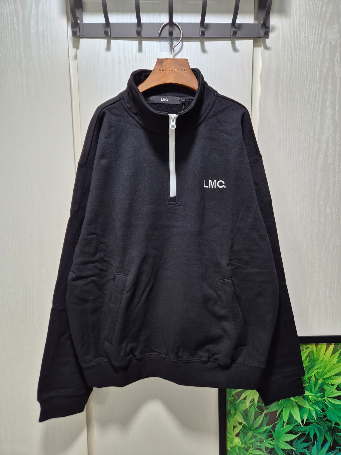 LMC 하프집업 맨투맨 블랙.새상품 상품이미지5