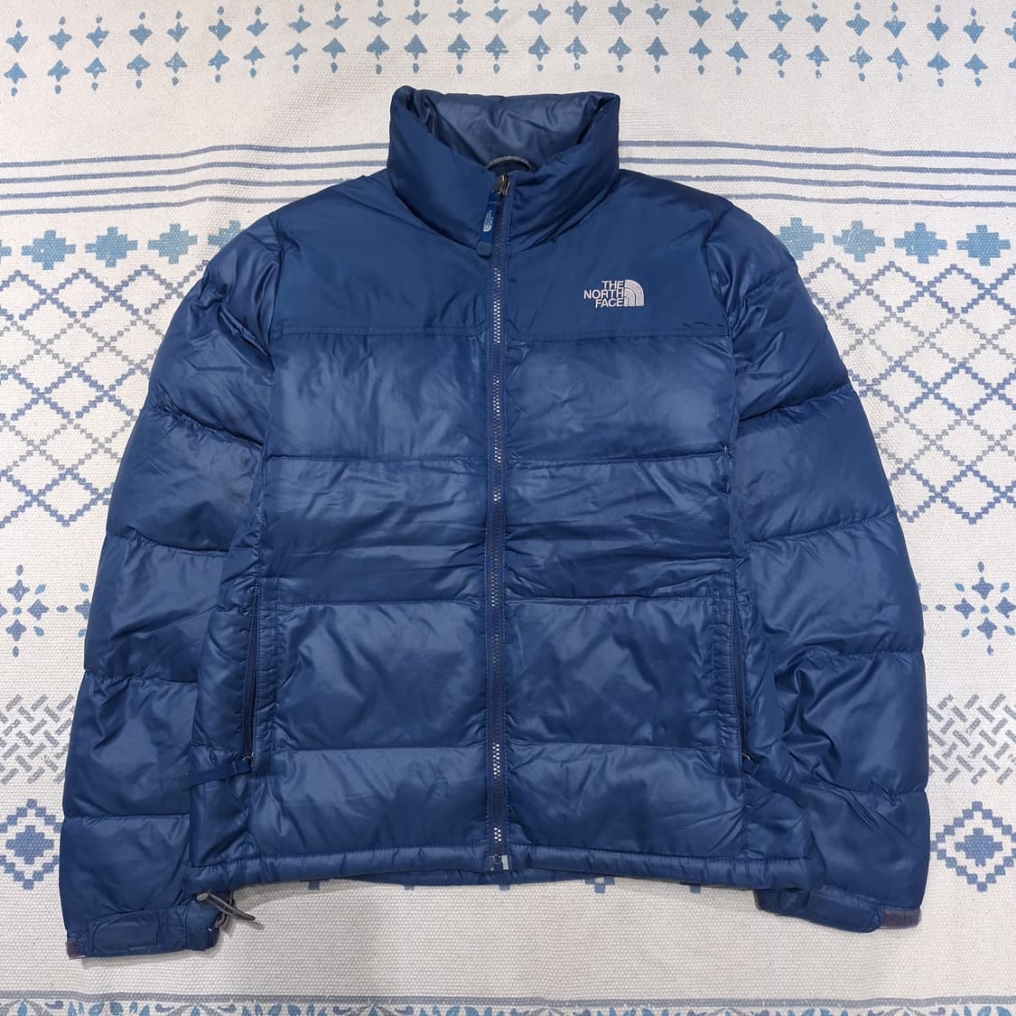 노스페이스 700 블루 톤톤 자수로고 눕시 거위털 구스다운 패딩 점퍼 상품이미지3