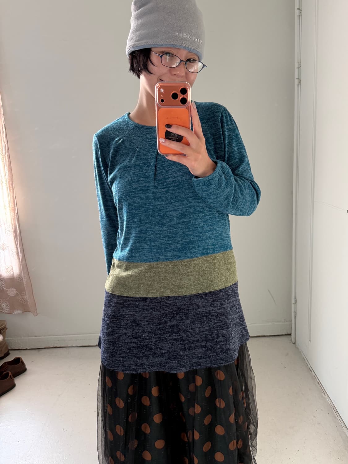 일본빈티지 모리 청록 롱니트 상품이미지1