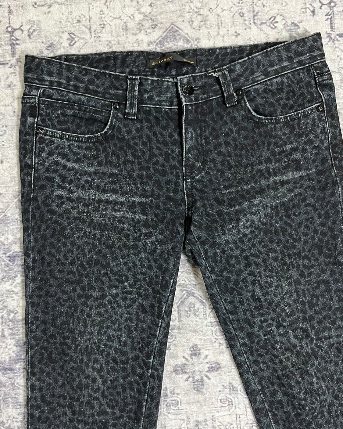 Selvage leopard skinny fit pants 상품이미지6