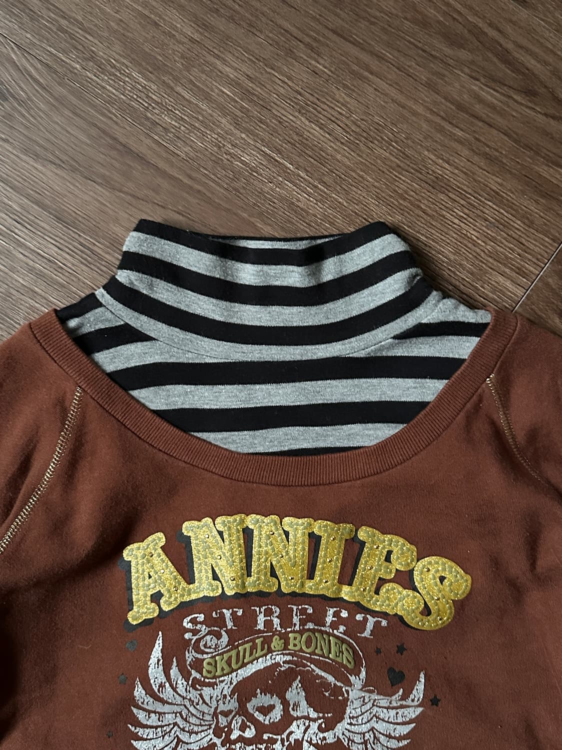 Annies Club 레트로 폴라 레이어 스웻셔츠 상품이미지8