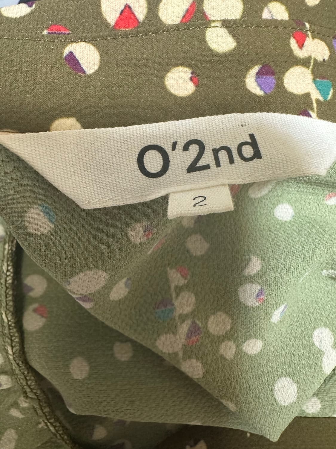 오즈세컨카키 도트  블라우스 상품이미지6