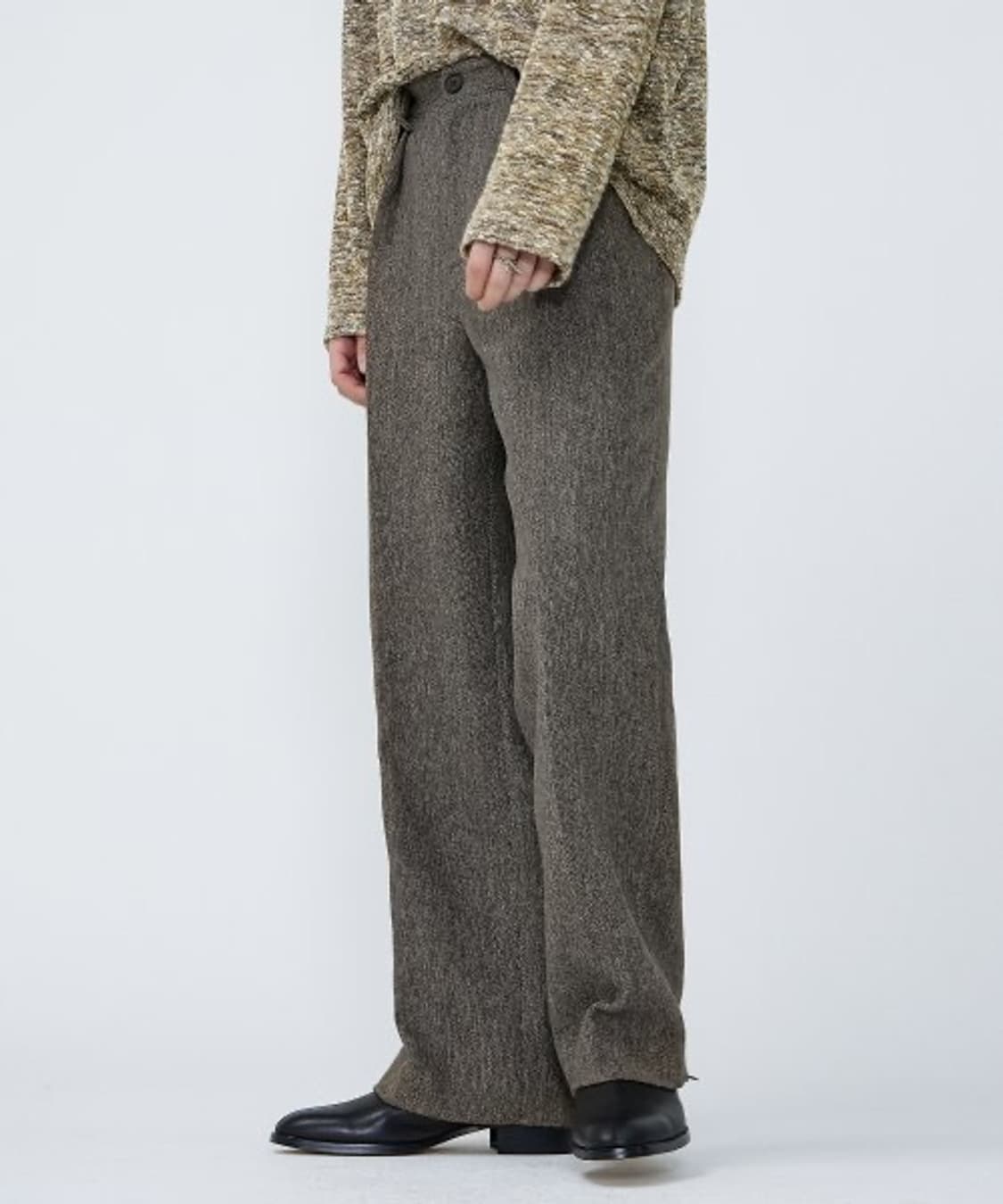 48) 마틴플랜 원턱 울 슬랙스 브라운 상품이미지7