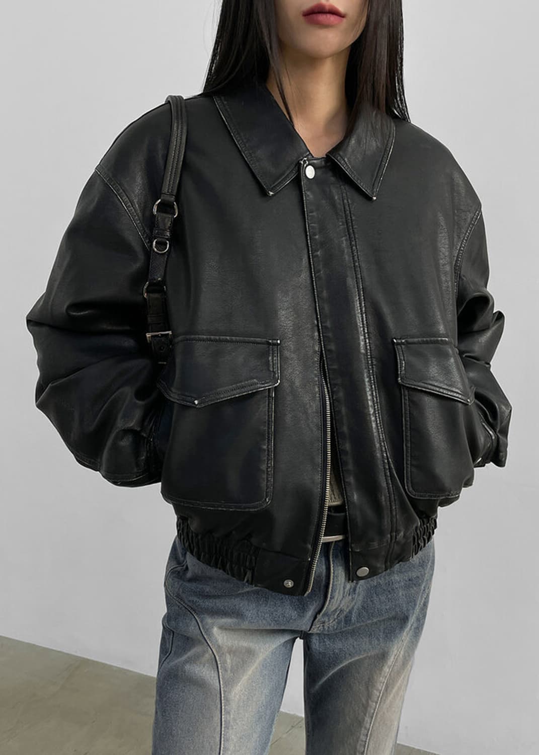 켈러디 빈티지 레더 점퍼 (4온스) 상품이미지4