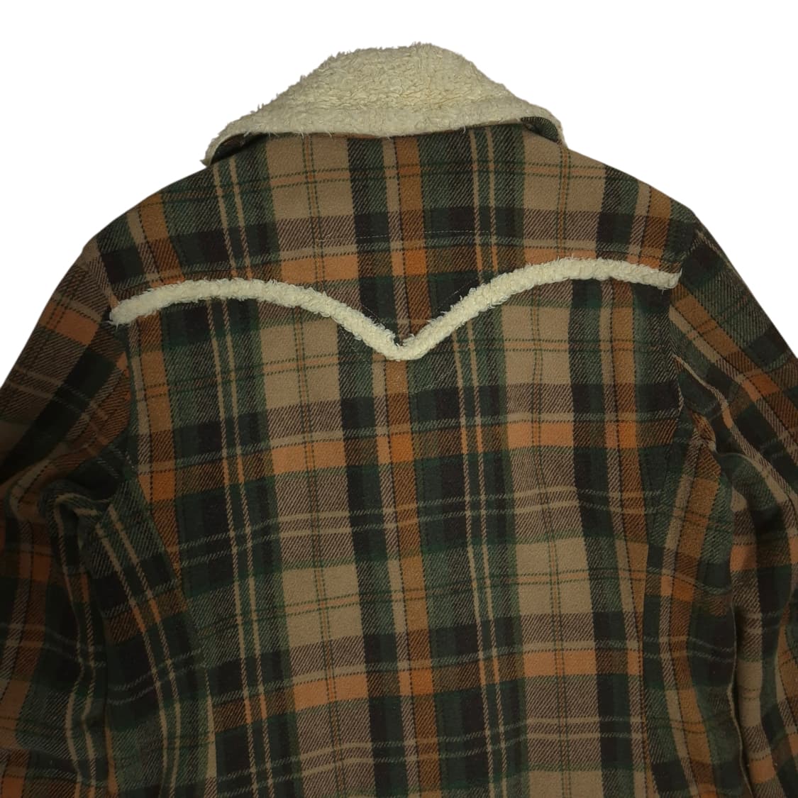 디젤 체크 브라운 쉐르파 코트 상품이미지4