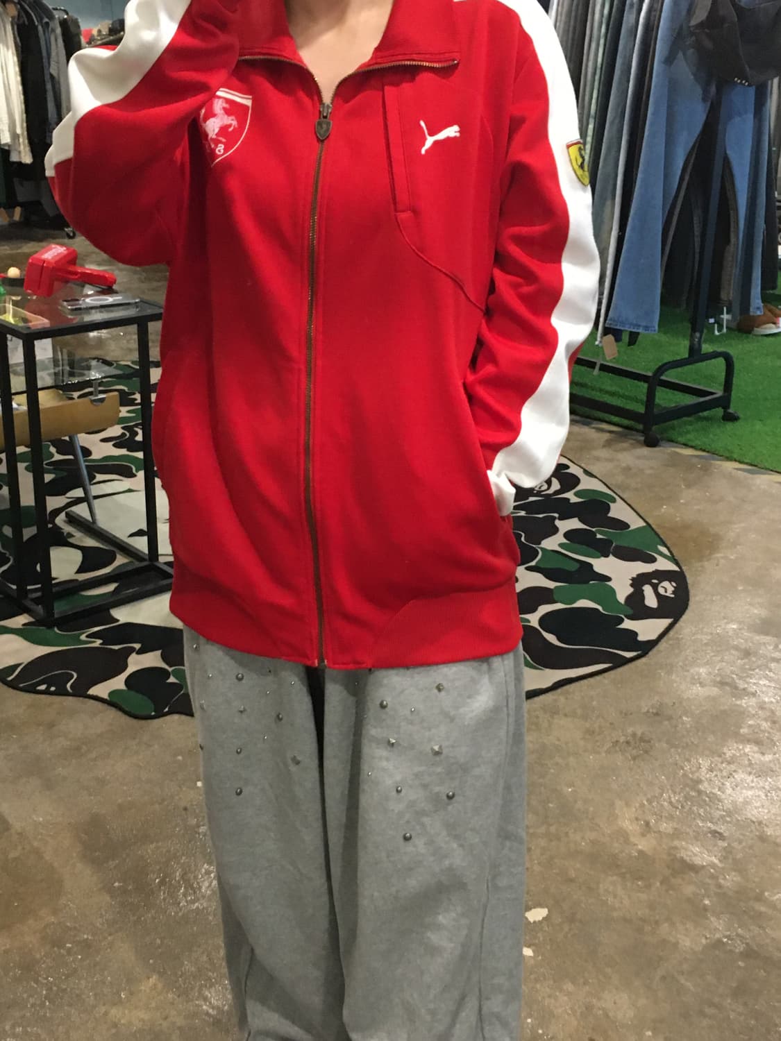 푸마 페라리 올드스쿨 져지 레드 XL 상품이미지5