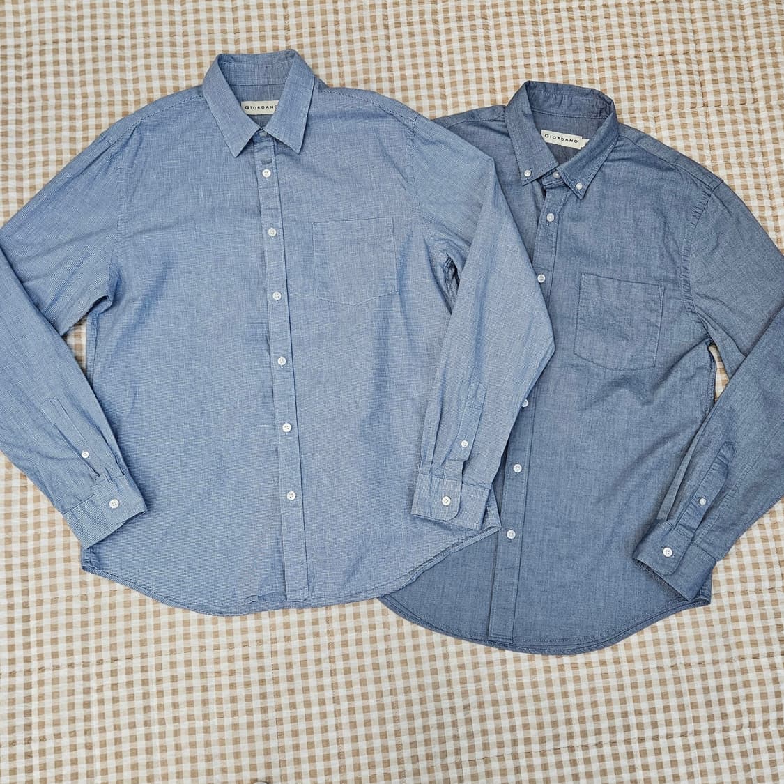 지오다노 긴소매 셔츠 남자100 (2벌가격) 상품이미지1