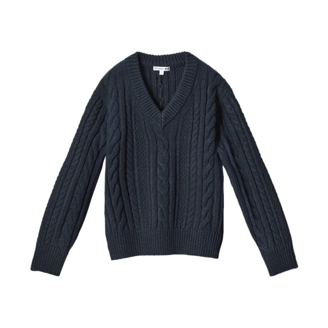 (W) 유니클로 x JW 앤더슨 케이블 V넥 스웨터 네이비 상품이미지1