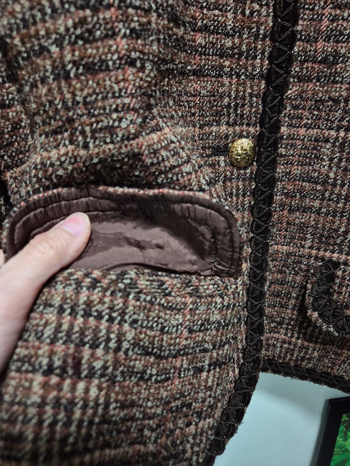 브렌치릿지 브라운 트위드 자켓 상품이미지4