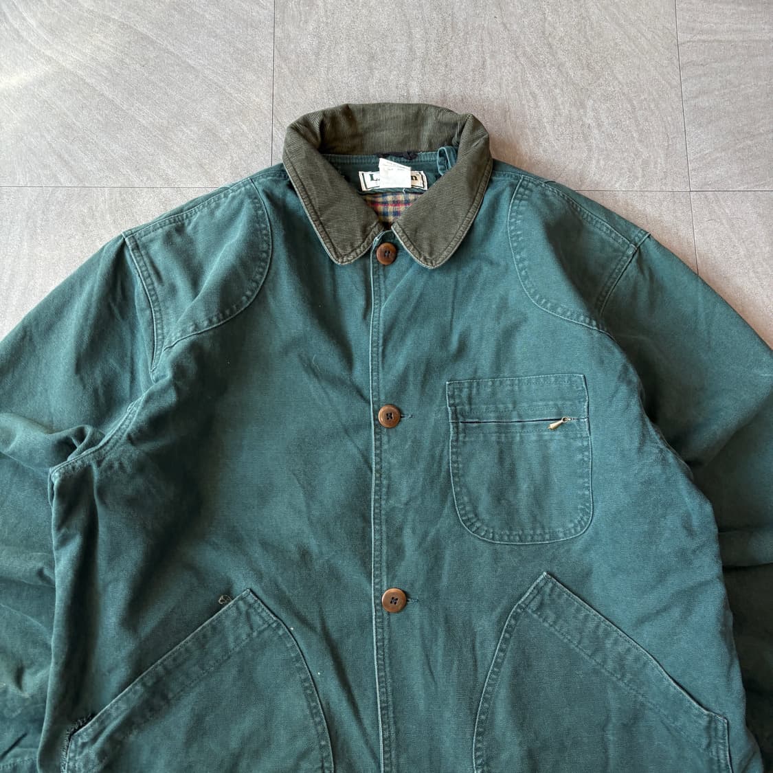90s L.L.bean 엘엘빈 카키 헌팅 자켓 상품이미지3